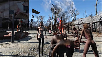 Fallout 4中的强烈BDSM场景,有动漫风格的角色