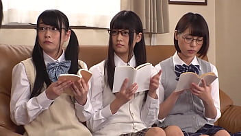 Amateur Japanese teen with glasses experiences literary-inspired desire and creampie